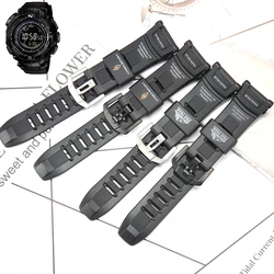 Rubber Watchband For Casio PRG-130 PRG130Y PRW-1500  Strap Men's Sports Waterproof Resin Watch Accessories