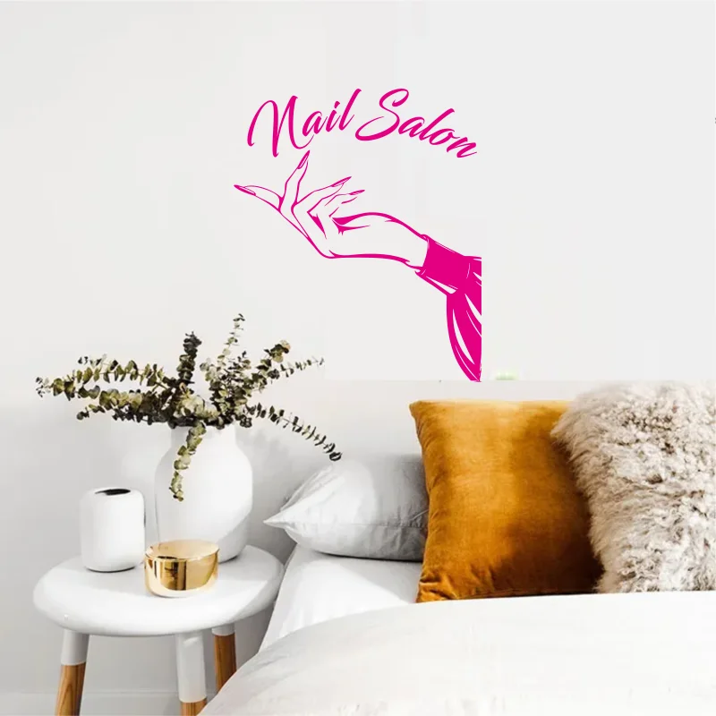 

Nail Salon Wall Sticker Beauty Nail Salon Room Decor Pedicure Manicure Vinyl Wall Decals Fashion Posters #359