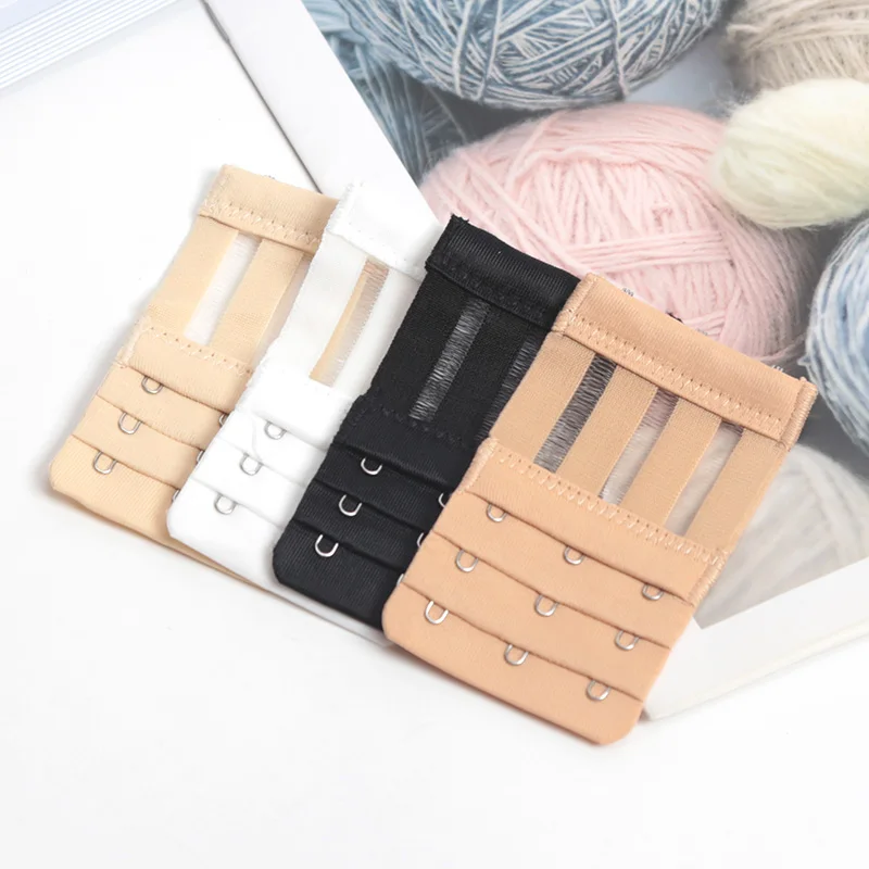 

4Pcs/set 3 Hook Width 5.8cm Bra Extender Women Elastic Bra Extension Strap Hook Clip Expander Adjustable Buckle Accessories