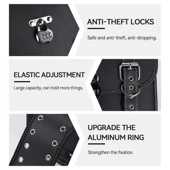 適用於哈雷 Sportster XL 883 1200、本田/雅馬哈/鈴木等車型的超大容量摩托車邊包儲物工具 8 最佳銷售 哈雷機車鞍袋 - №5