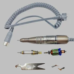 Electric nail drill handle accessories Spindle Rotor wrench cable Carbon brush for Micromotor SDE H200 Handpiece Repair