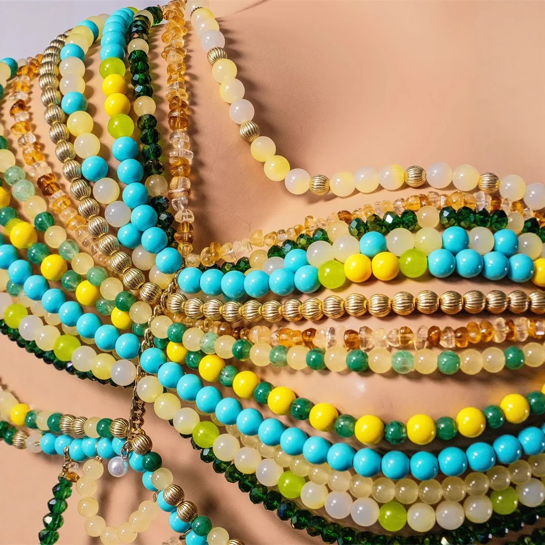 패셔너블한 비즈 브라 홀터넥 미니 조끼 화려한 보석 바디 체인 크로스보더 여성 의류 미니어처 공연 의상