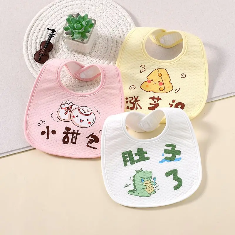 

Водонепроницаемые детские нагрудники (3 шт.) для мальчиков и девочек, хлопковые нагрудники-фартуки на кнопках для новорожденных, от слюней и прорезывания зубов