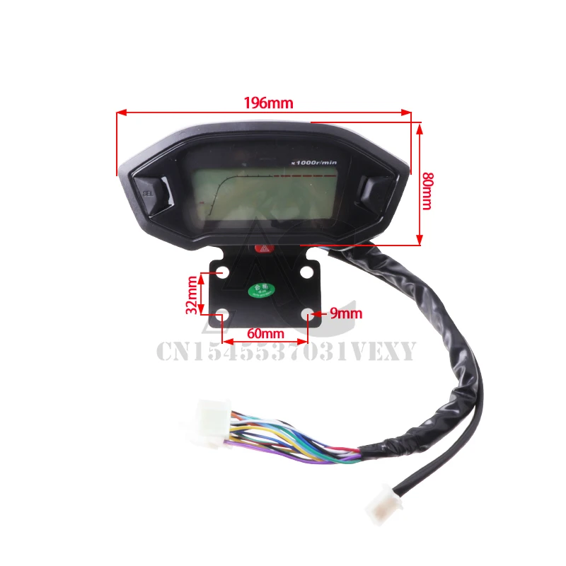 LCD instrument display is suitable for 150-250CCATV four-wheel beach car display mileage gear display speedometer accessories