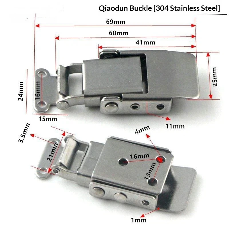 New Metal Spring Toggle Latch Lock Jewelry Box Buckle Hasp Clasp With Screws Furniture Hardware For Wooden Suitcase Tool Boxes