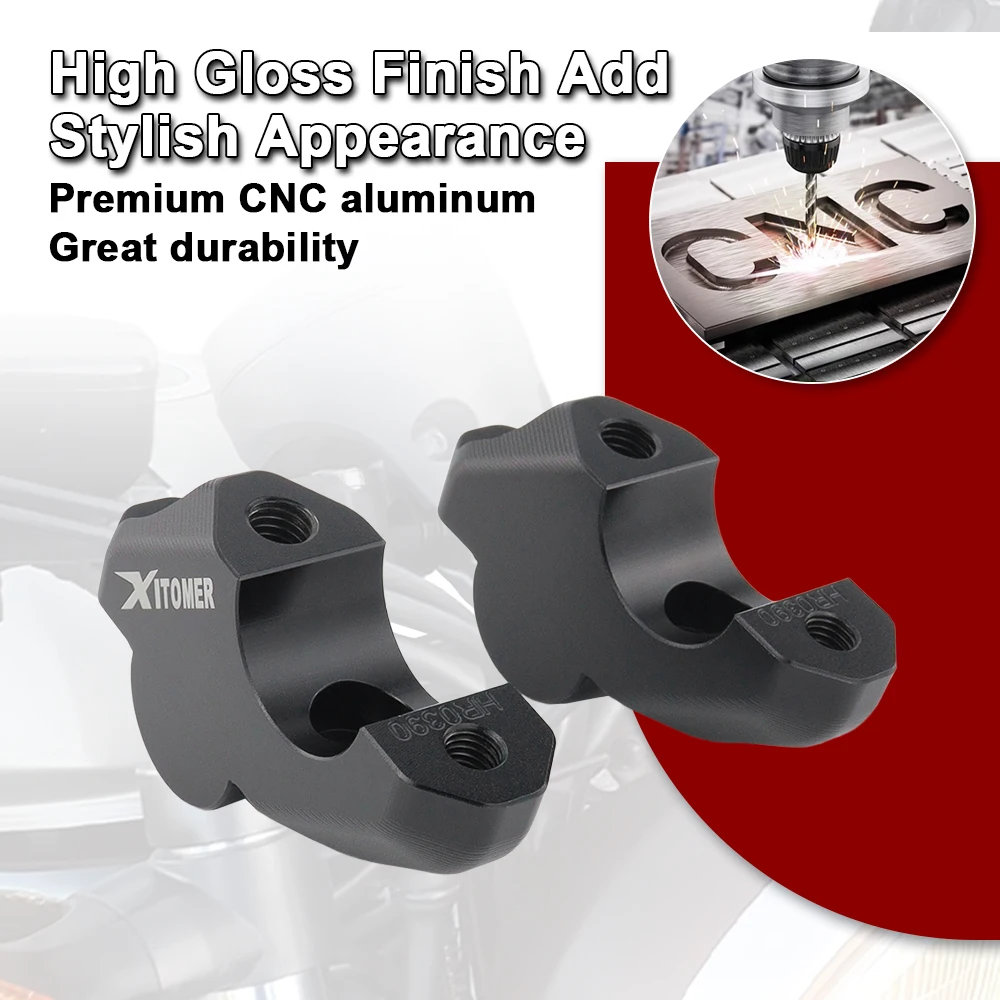 Motorcycle Handlebar Riser Height 30mm with 25mm offset For Tiger 900/ GT Tiger 800/ XC Explorer 1200 XRX 850 Sport For Triumph view 3