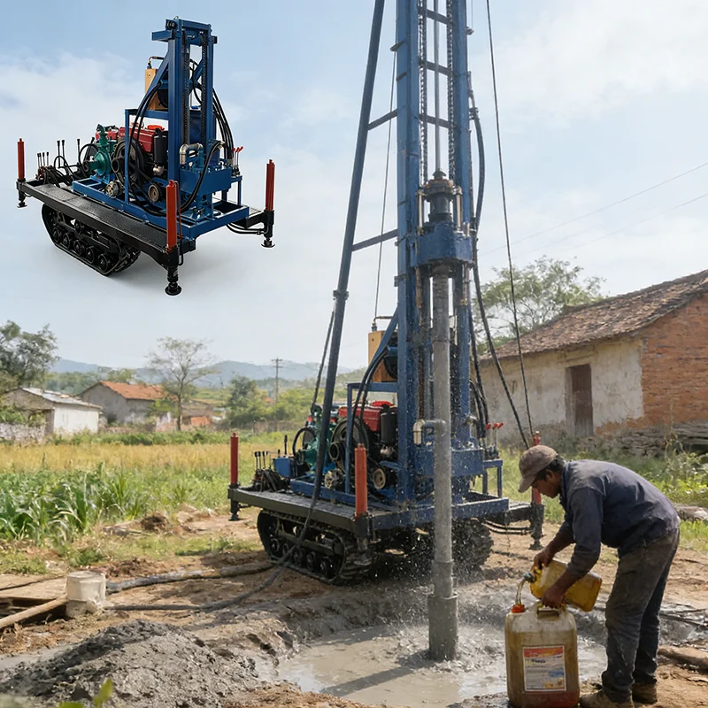 

150m 200m Hydraulic Water Well Drilling Rig Rotary Borehole Drilling Machine Portable Drill Rig for Deep Water Well Construction