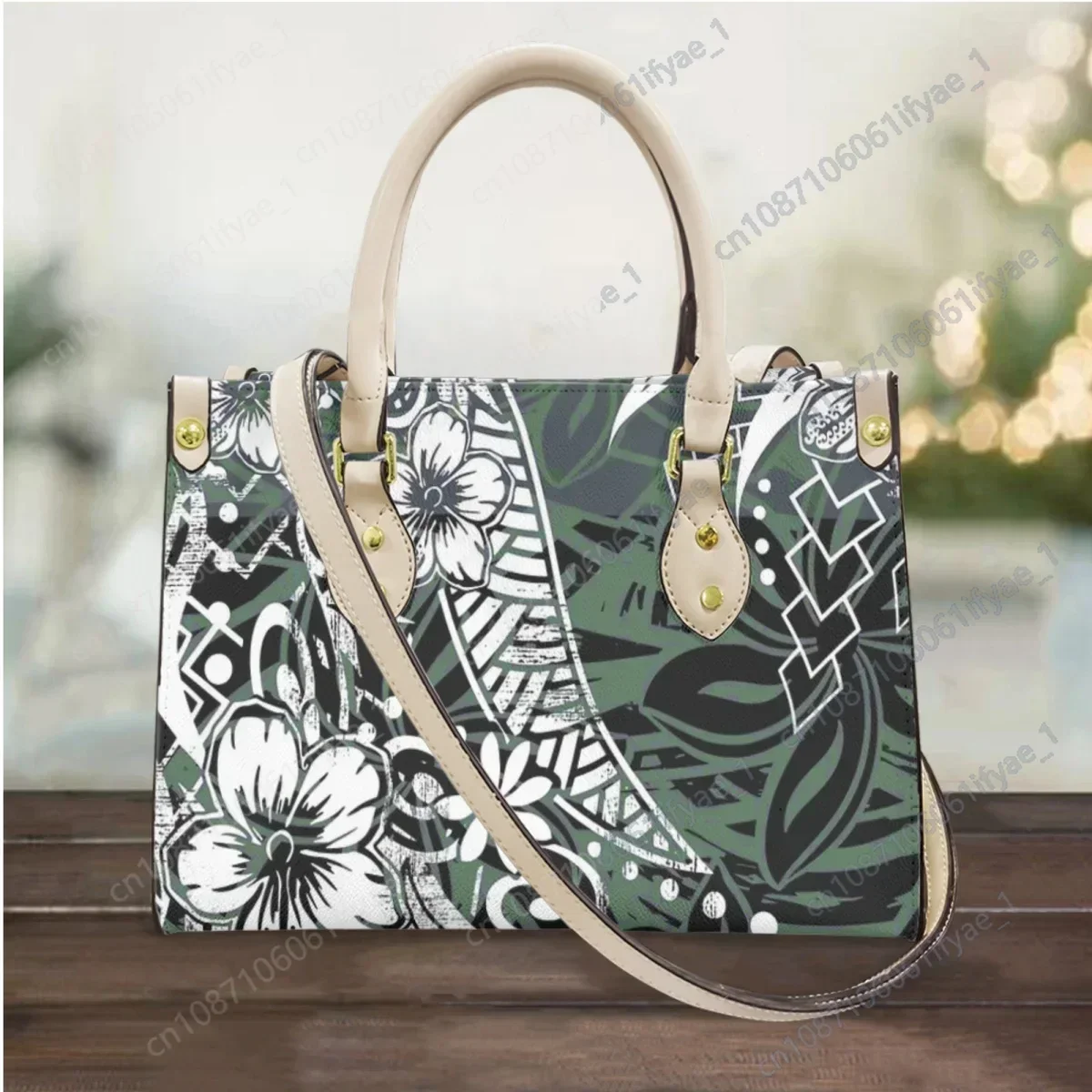 Polynesian Hibiscus Flower Brand Design Women Cross Body Bags Top Handle Tribal Style Totes New High Quality Party Clutch Gift