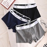 Ken Fashion Men Underwear Thug Club Letter Red Youth Boxer Comfort Thin Boxer Briefs Breathable Mid Waist Cotton Youth Underwear