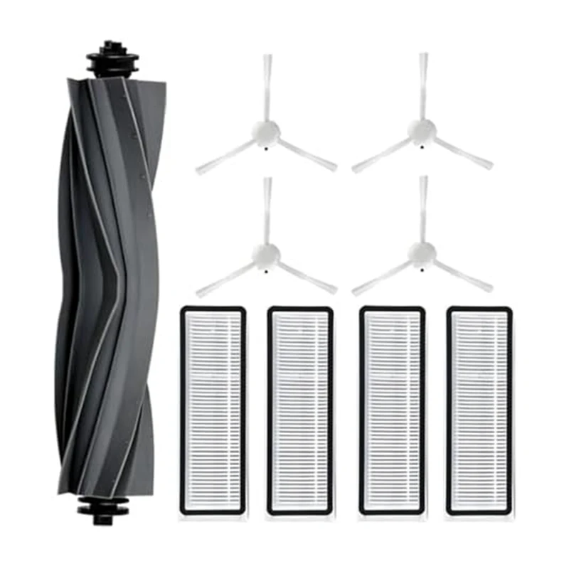1 spazzola principale, 4 filtri, 4 spazzole laterali per Dreame L10S Ultra come mostrato in plastica per Dreame L10S Ultra, L10 Ultra, L10 Prime