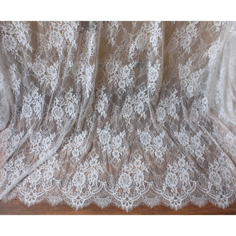 

3M, New Thick Version Eyelash Embroidery Lace Decal Fabric DIY Wedding Dress Curtains Clothing Background Decoration Materials