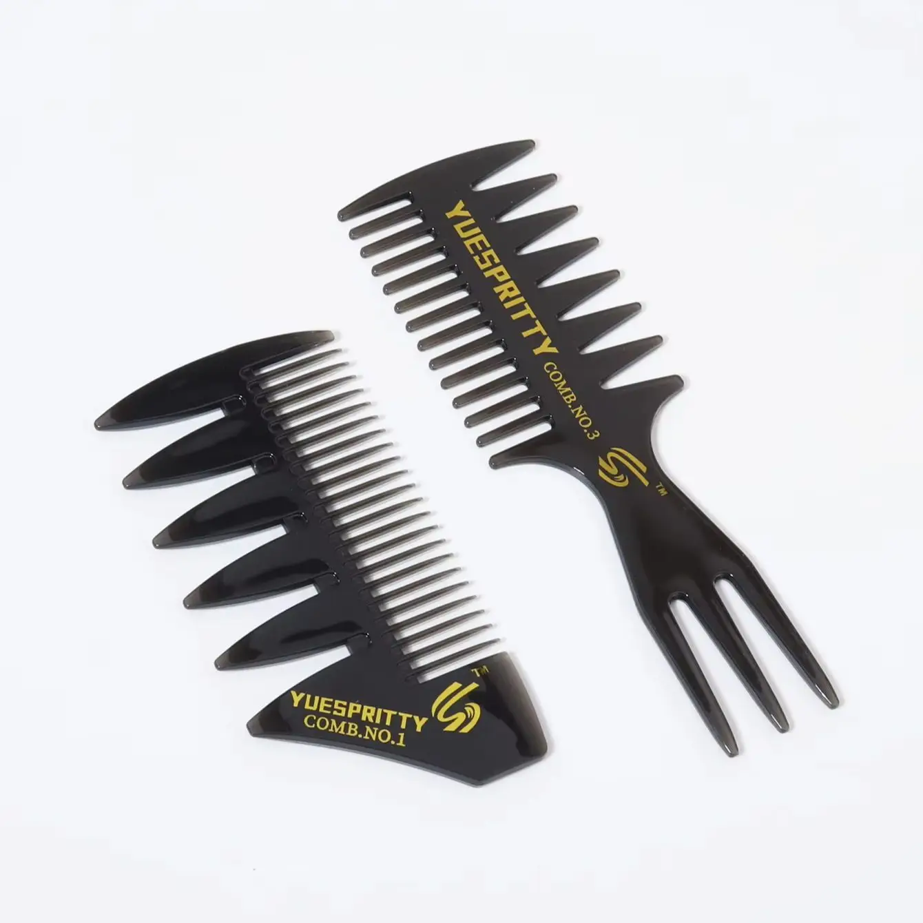 1 Stück breit gezahnte Kämme für Männer, Trimmen, Friseur, Bürsten, Öl, Kopf, Friseur-Styling-Werkzeuge, speziell für Echthaar-Perücken