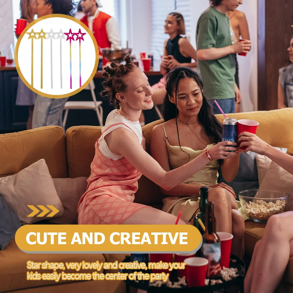 

6 шт., звездные волшебные палочки, ангел, реквизит для косплея, детские сувениры для вечеринки, подарок на день рождения, реквизит для выступлений, волшебная палочка, звездная палочка