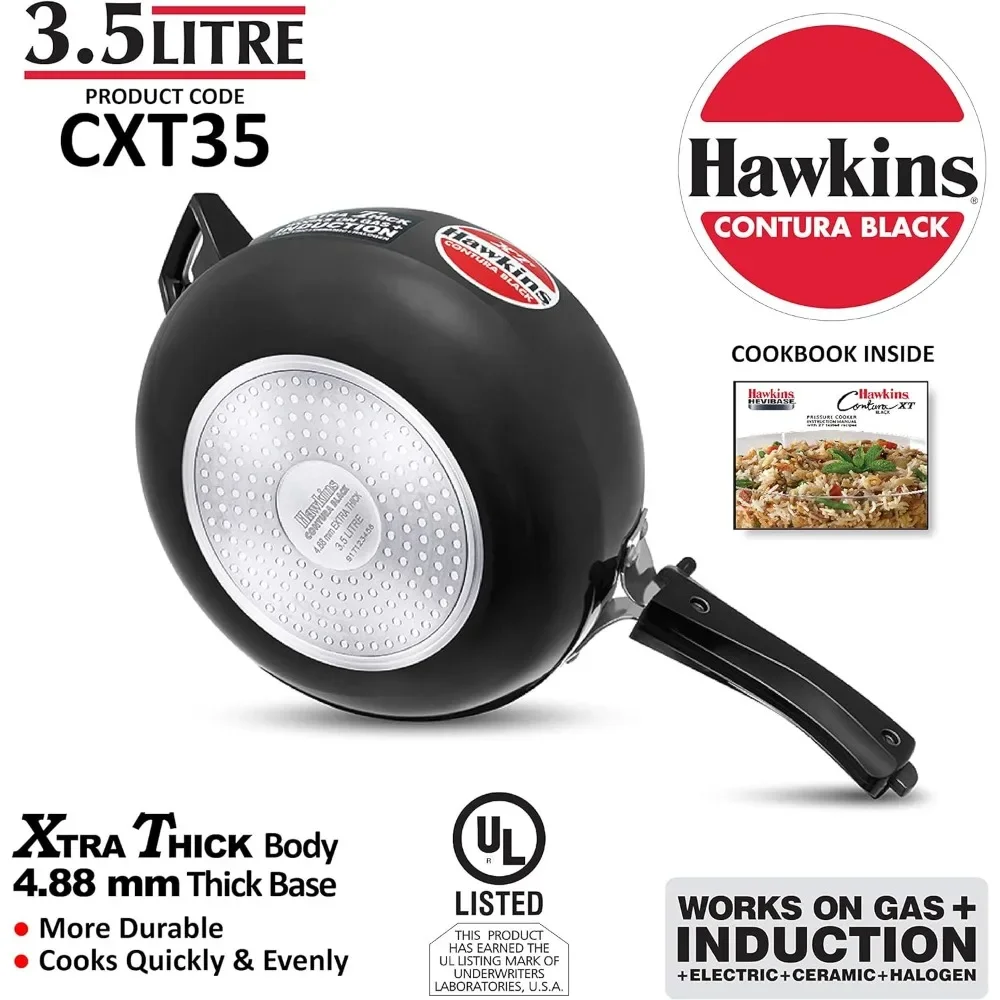 HAWKINS PRESSURE COOKER, 3.5 Liter, Silver