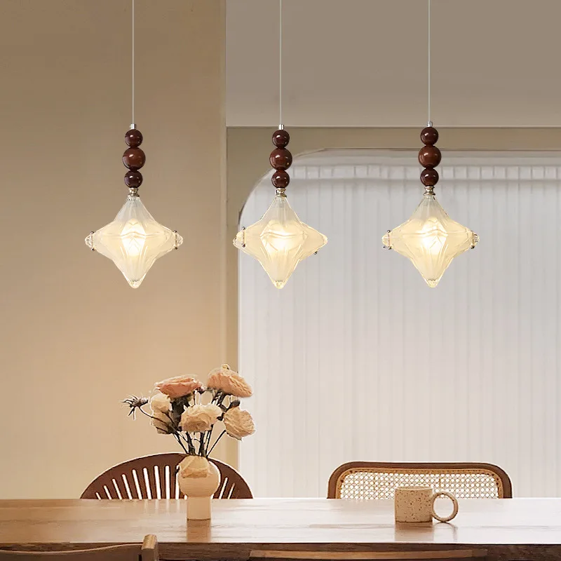 French Designer Pendant Lights Creativity Glass Star LED Hanging Lamp Children's Room Bedroom Bedside Decor Suspension Luminaire