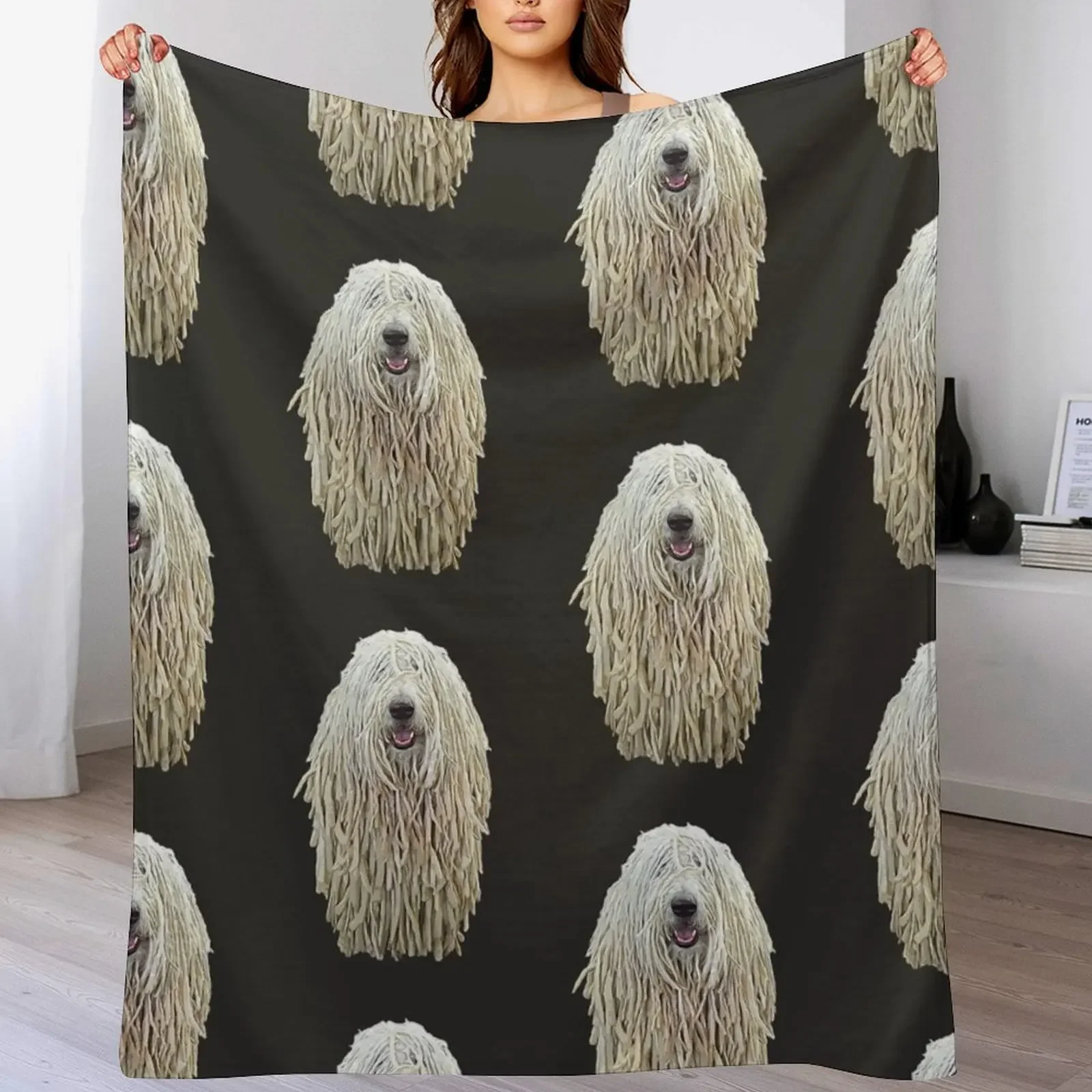 Komondor Dog Dreadlocks Throw Blanket Large Decorative Sofas Luxury Throw Cute Blankets