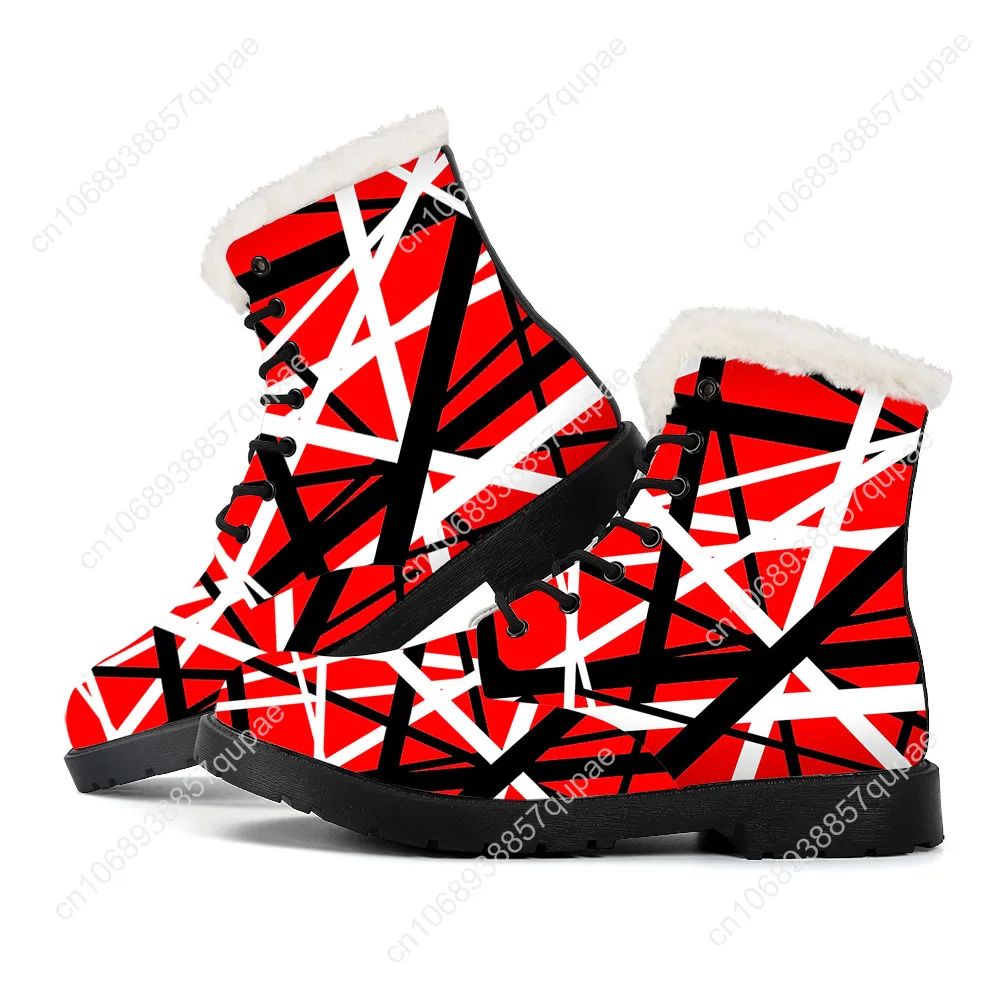 

Van Evh 5150 Stripes Halen Rock Band Plush Boots Men Women Teenager Shoe Casual Boot Outdoor Lightweight High Quality Shoe
