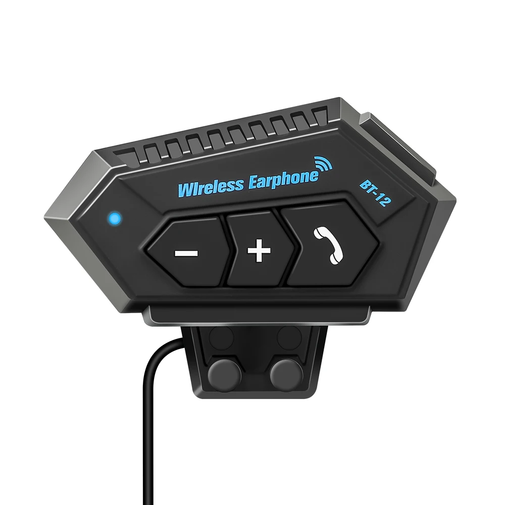 BT12 Motorcycle Helmet Headset Wireless Bluetooth Hands-free Call Kit Stereo Waterproof Music Player Speaker for Moto Earphone