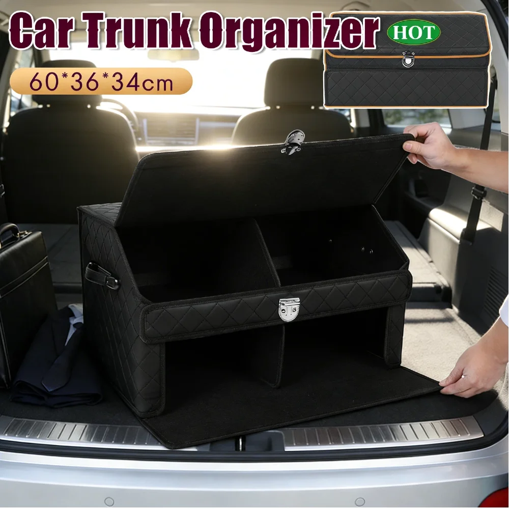 

Двухслойный автомобильный органайзер для багажника с магнитным замком из сплава, складной, регулируемый, кожаный, для внедорожников и грузовых фургонов