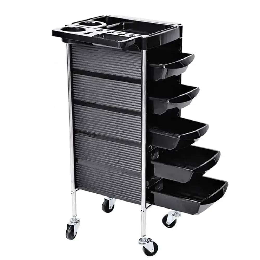 

Professional Hairdressing Trolley – Bla Rolling Salon Cart With Drawers & Wheels – Mobile Beauty Organizer For Hair Stylists,