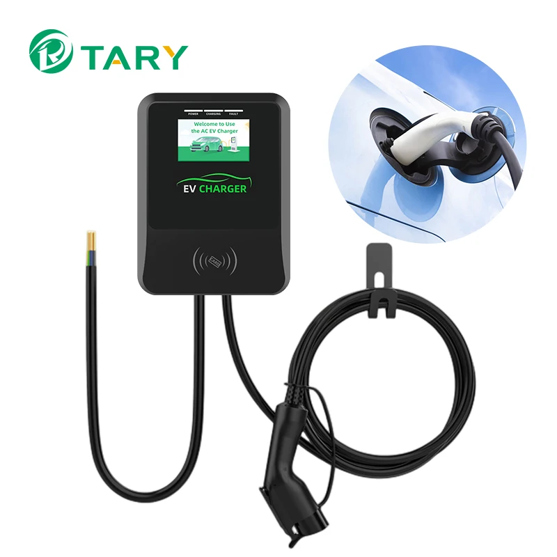 

Tary New energy 32A 7kw 11kw 22kw AC ev charger Wall-mounted Smart APP control Type1 Type2 GBT electric vehicle charging station