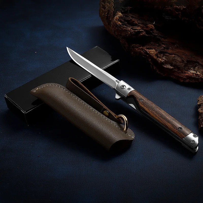High Quality Laser Blade Stainless Steel Pocket Kitchen Knife Paring Knife Wood Handle Knife Perfect For Home Cooking Knives