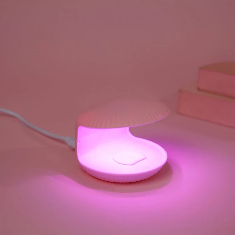 Mini Portable Shell Nail Lamp Machine White USB Charging Phototherapy Lights Single Finger UV LED Nail Dryer Nails Art Tools