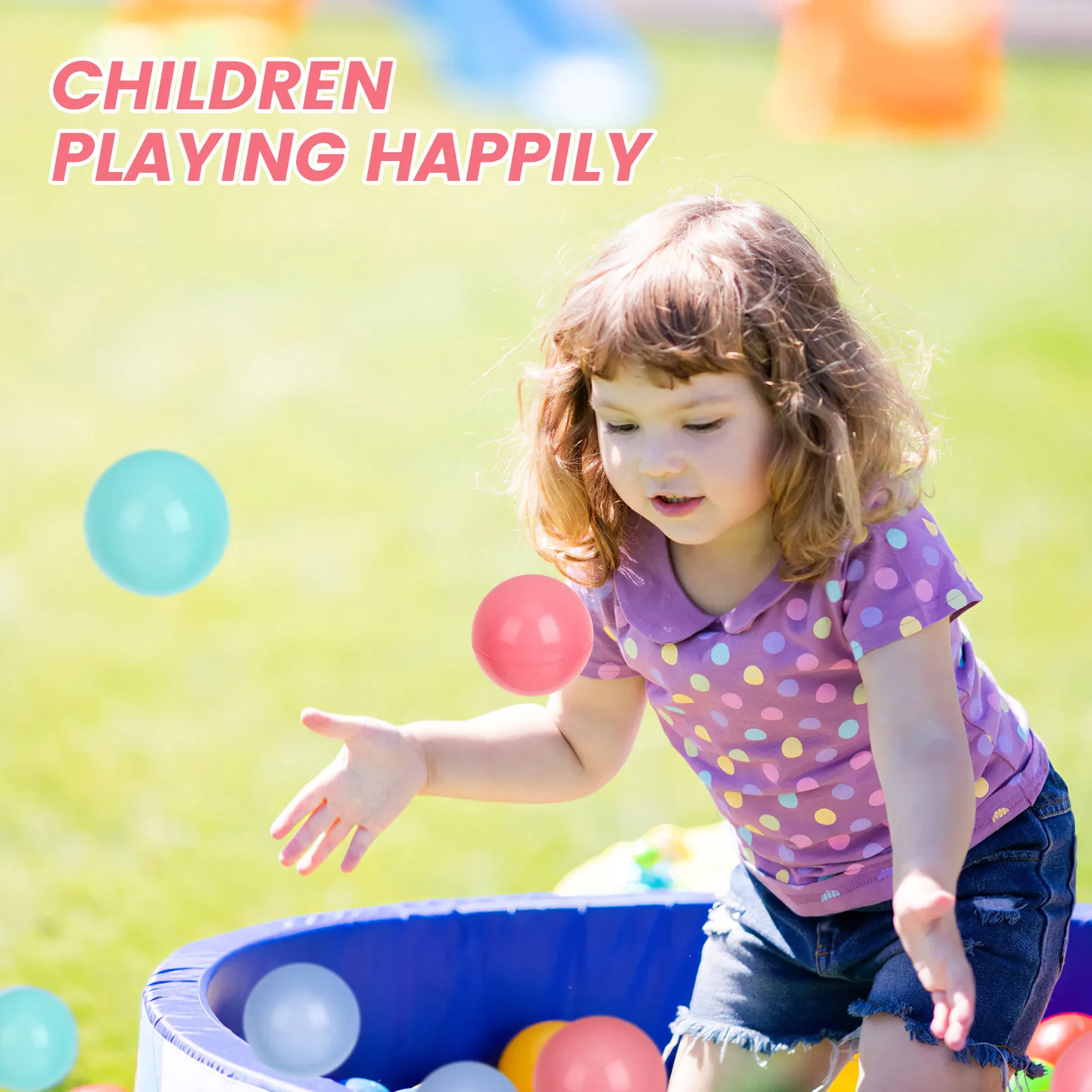 50Pcs Kids Ocean Ball Pack 10 Each of White Pink Grey Playpen Tent Pool Encourage Group Play Cooperation