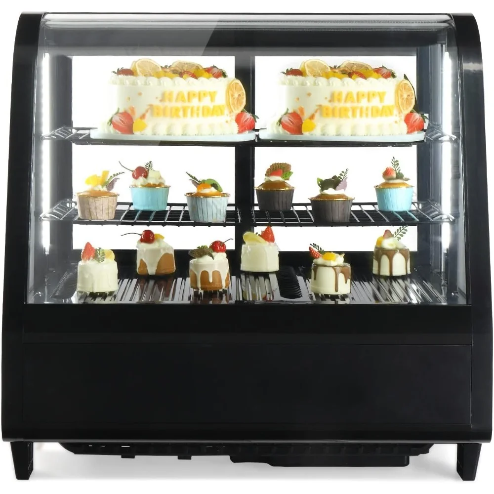 

Pastry Display Case W/LED, 3.5 Ft Refrigerated Display Case Commercial Refrigerator & Auto Defrosting, Refrigerator Display Case