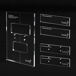 Musiclily Pro CNC Accurate Acrylic Tremolo Bridge Routing Templates Set for Floyd Rose Recessed Modification