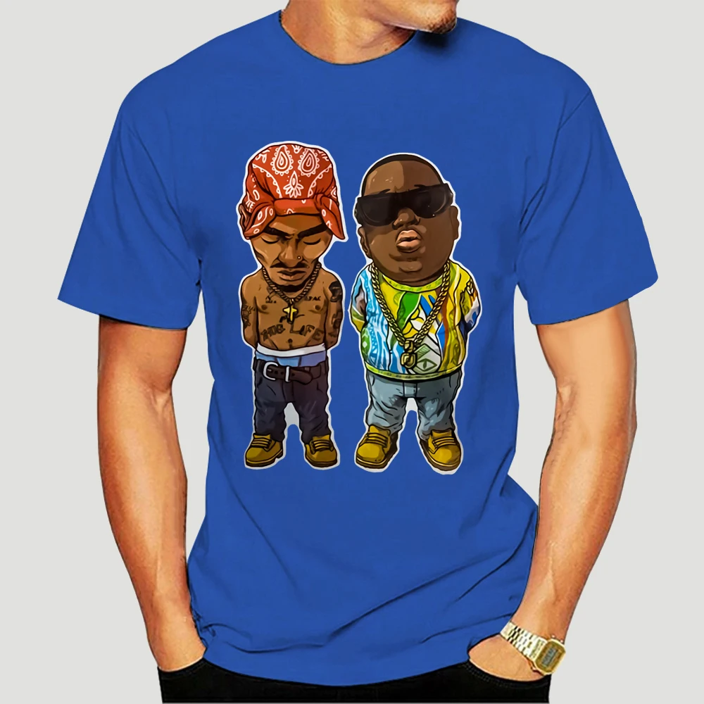 

Camisa de manga corta para hombre, Camiseta negra de Hip Hop, raperos, nueva marca, 2Pac Notorious Big Thug Life, 2480X