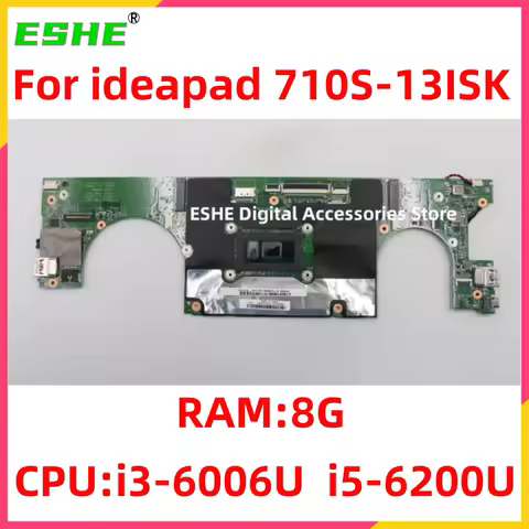 For Lenovo ideapad 710S-13ISK Laptop Motherboard With CPU i3-6006U i5-6200U RAM 8G UMA 5B20L20717 5B20M85132 test OK
