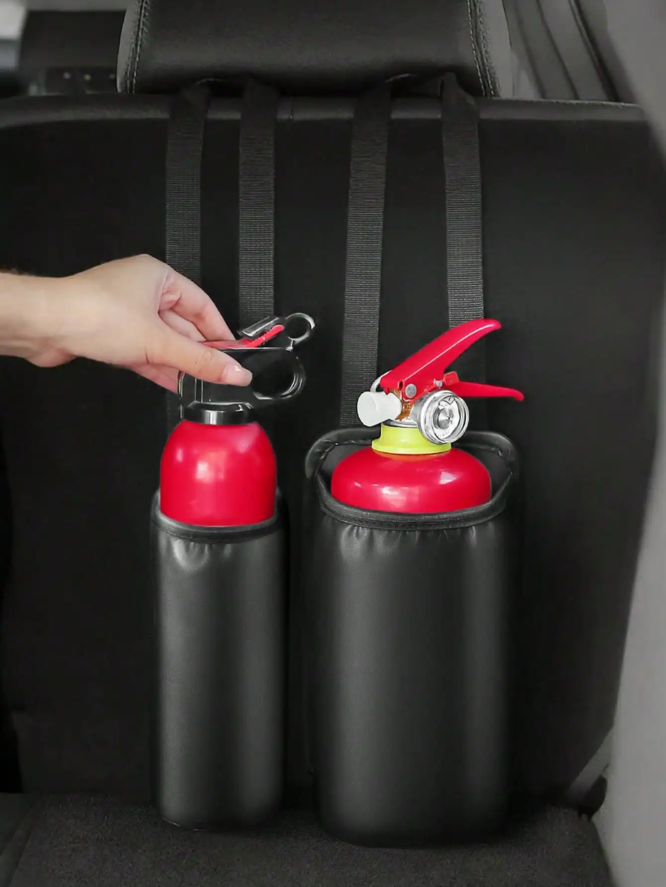 

Сумка для хранения огнетушителя в автомобиле – материал из искусственной кожи, застежка на липучке, многофункциональный органайзер, сумка для хранения на спинке автомобильного сиденья