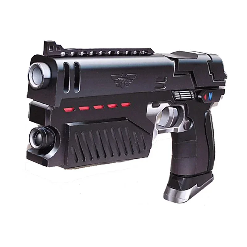 Modelo 3D Papar Judge Dredd Pistola Escala 1/1 Feito à Mão DIY Arma Brinquedo Para Cosplay