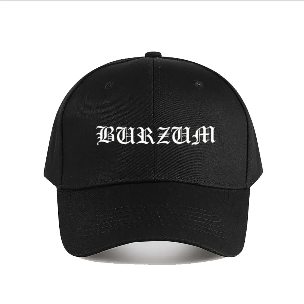 Gorra de béisbol con logo Burzum: gorro unisex con botones ajustables y estampado gótico blanco, gorra de béisbol unisex para todas las estaciones