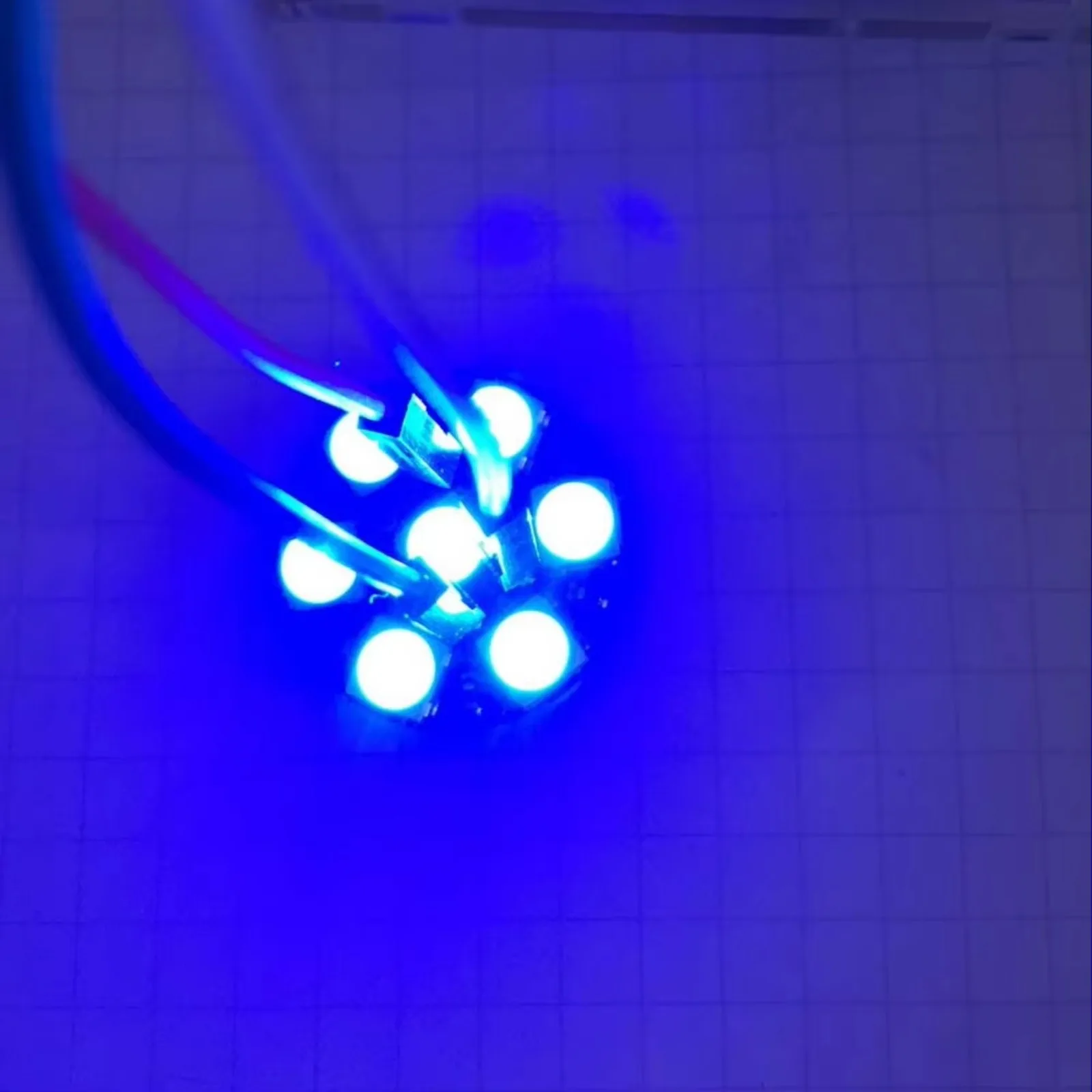 DIYmall 10 قطعة WS2812B 5050 RGB LED مصباح حلقي مع برامج تشغيل متكاملة 7 بت تحكم سلك واحد لاردوينو/راسبيري بي