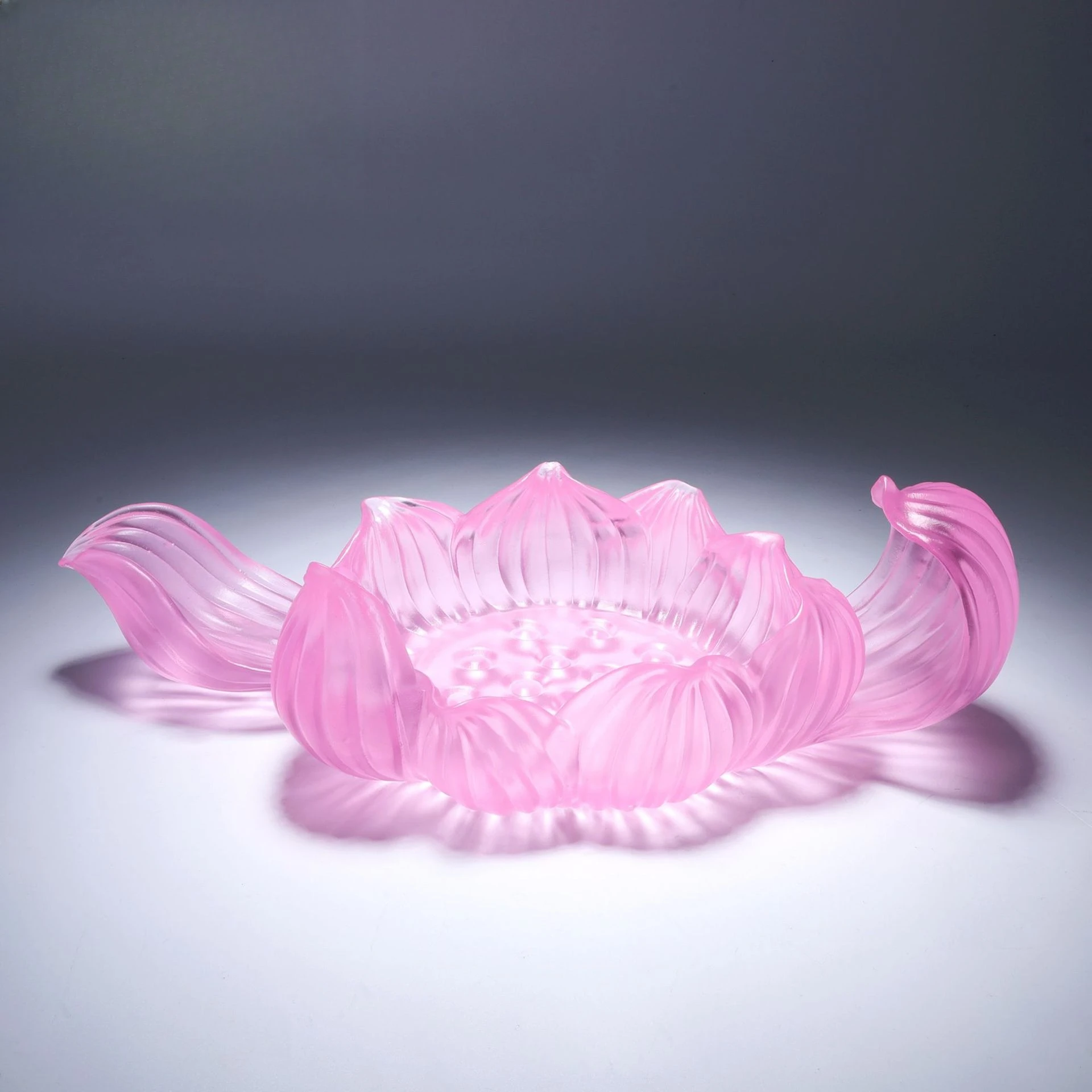 CZ ancient method glazed lotus ornament Buddha statue lotus seat glazed lotus base home Buddhist hall meditation room