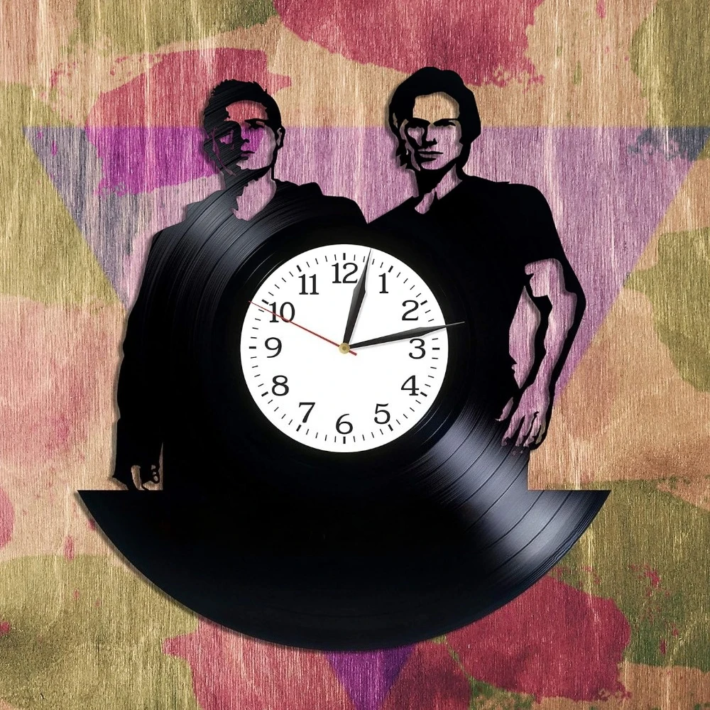 Creative Vinyl Record Wall Clock Home Decoration Retro Brother Art Wall Watch Movie Character Series Birthday Gift Wall Clock