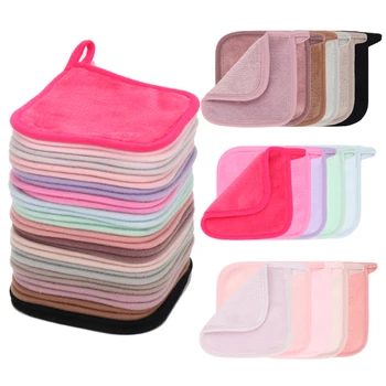 5/10/20Pcs Microfiber Face Cloths Reusable Makeup Remover Cloth Makeup Towels Face Deep…