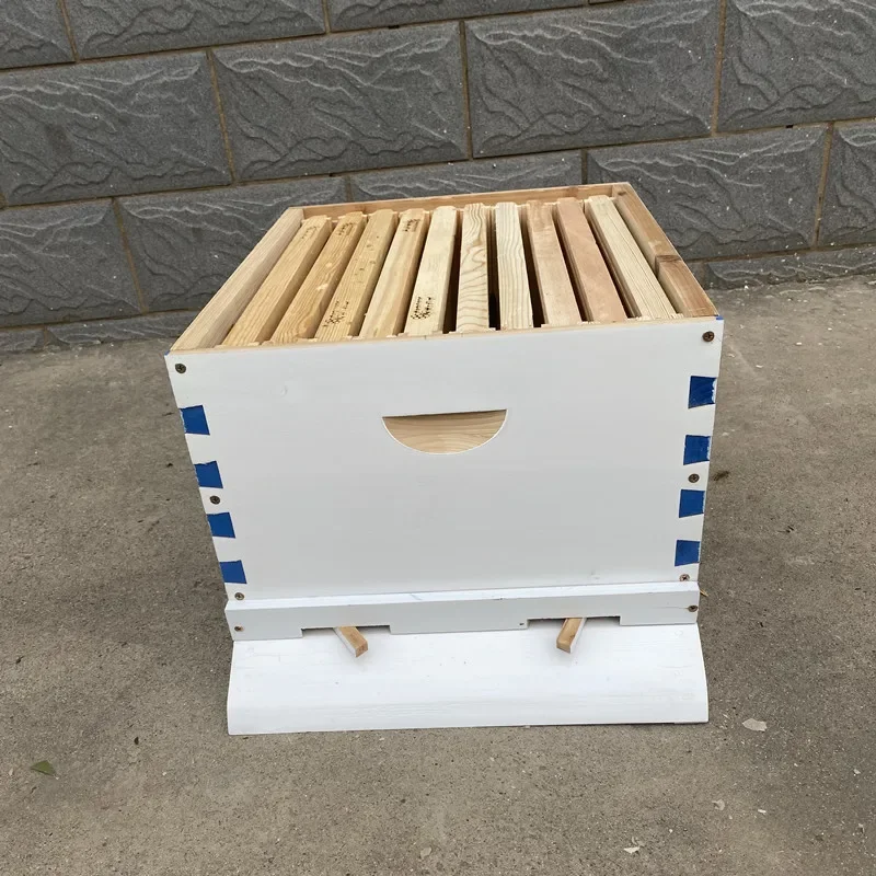 Wooden Automatic Bee Hive Box Beehive Hotel House 7 Frame Animal Husbandry Beekeeping Equipment