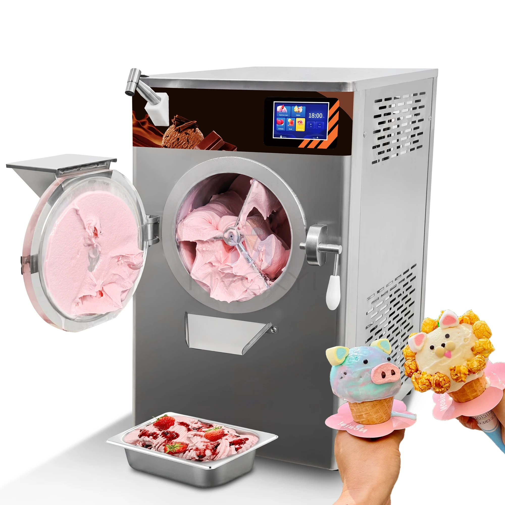 

High production 48L/H Table Top Hard Ice Cream Machine With 5 Procedure Gelato Machine for Coffee Shop