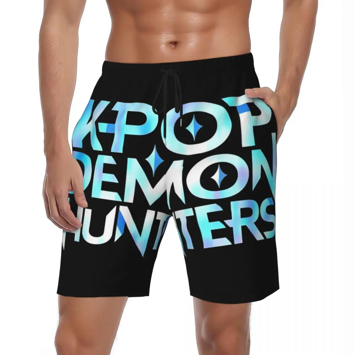 

Летние спортивные шорты для мужчин Kpop Demon Hunters Logo Surfing Huntrix Design Пляжные шорты Стильные удобные плавки больших размеров