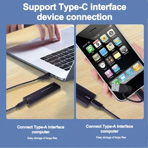 Penutup Eksternal Solid State Drive NVME M. 2 2230/2242/2260/2280 Casing Aluminium SSD M. 2 ke USB C 10Gbps Tipe A+C untuk Kunci M / M+B 10 ssd thunderbolt penjualan terbaik - №