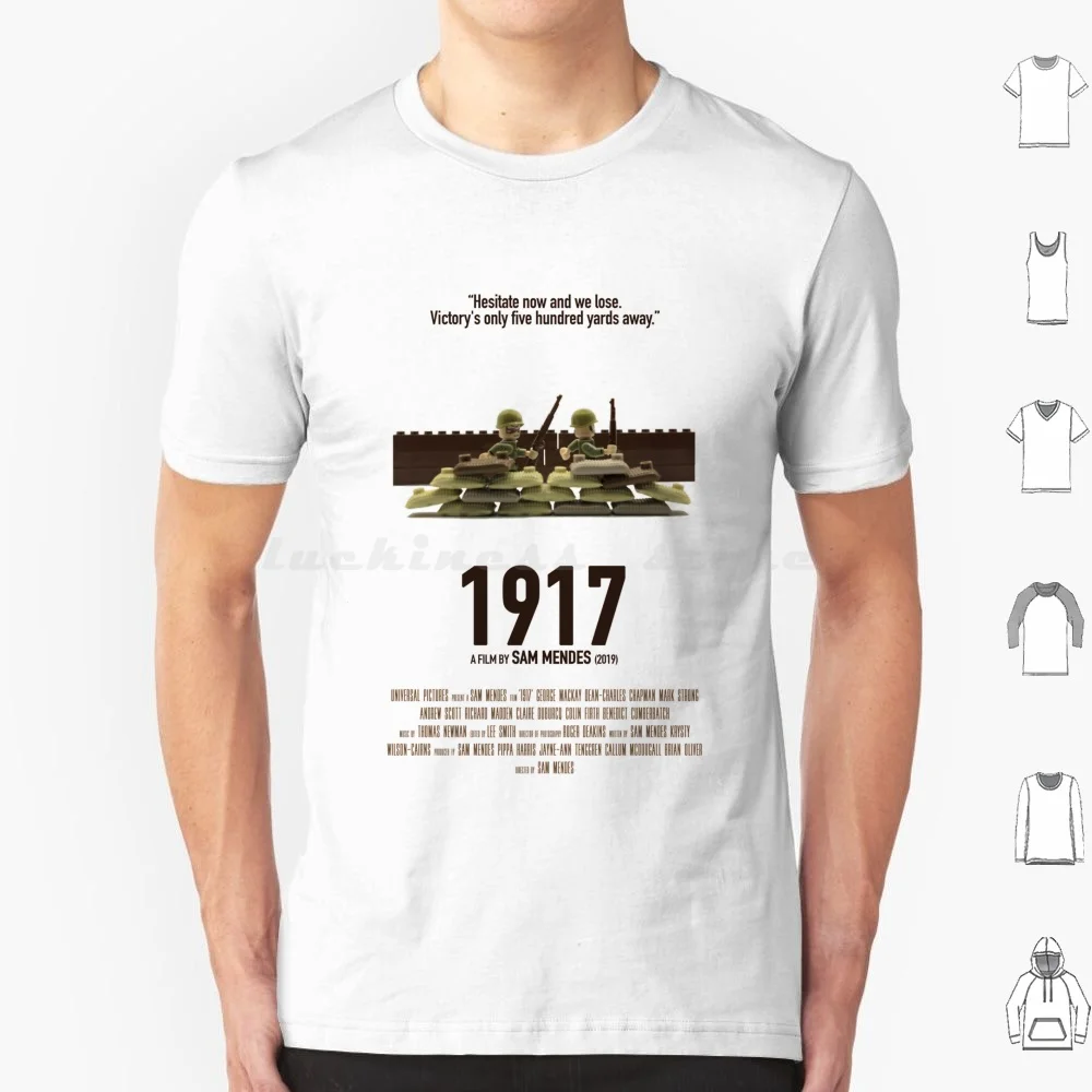1917 بواسطة سام مينديز 2019 البديل الكلاسيكي عبادة الفيلم الفن تي شيرت 6xl القطن كول تي شيرت Cinemadnesshirt أفلام أفلام فيلم 1917