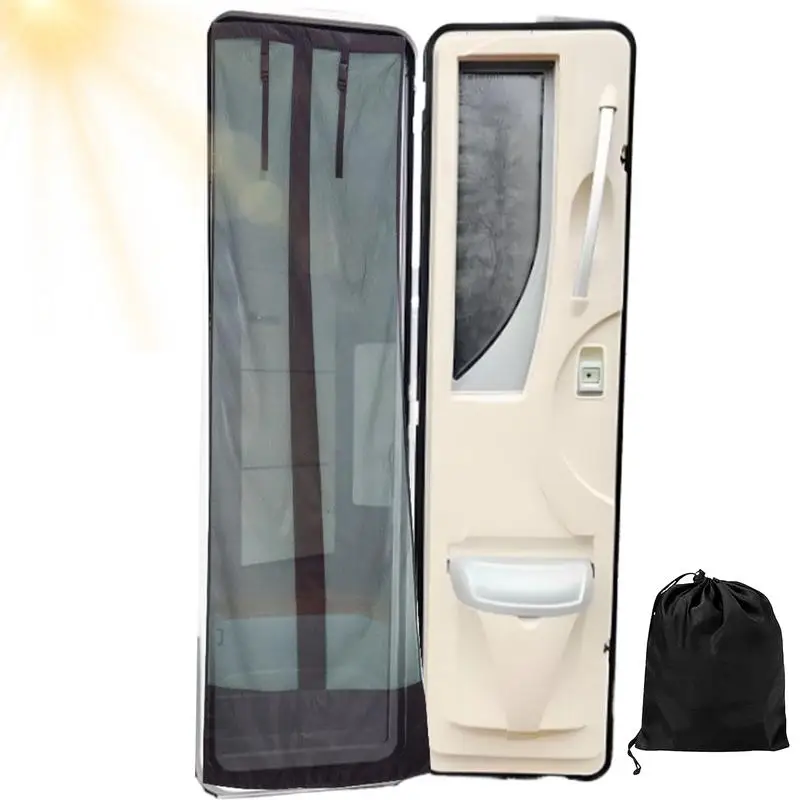 

RV Mesh Screen Door RV Fly Screen Door Netting Mesh Light Blocking Campervan Supplies For Camping Trip Vacation Outdoor Travel