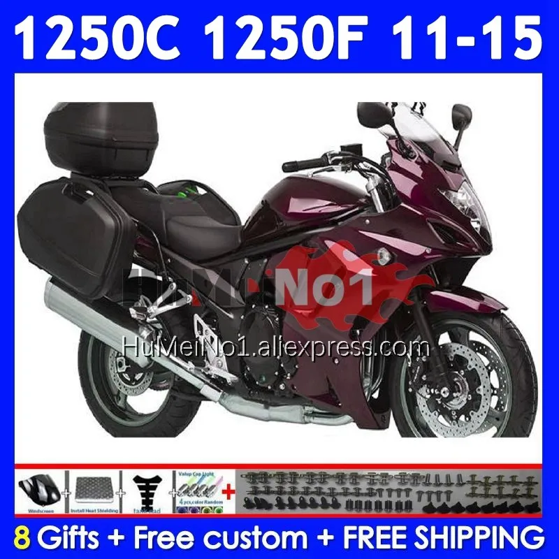 Kit For SUZUKI Bandit GSX1250F GSXF 1250 11 12 Wine red 13 14 15 124No.10 GSXF1250 GSX1250C 2011 2012 2013 2014 2015 Fairing