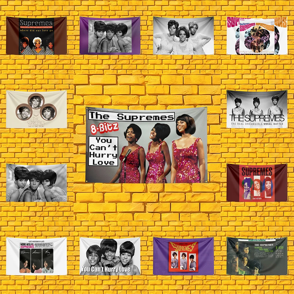The Supremes Tribute Music Flag 3x5 FT Polyester Decorative Banner For Home Bar Music Room Gift