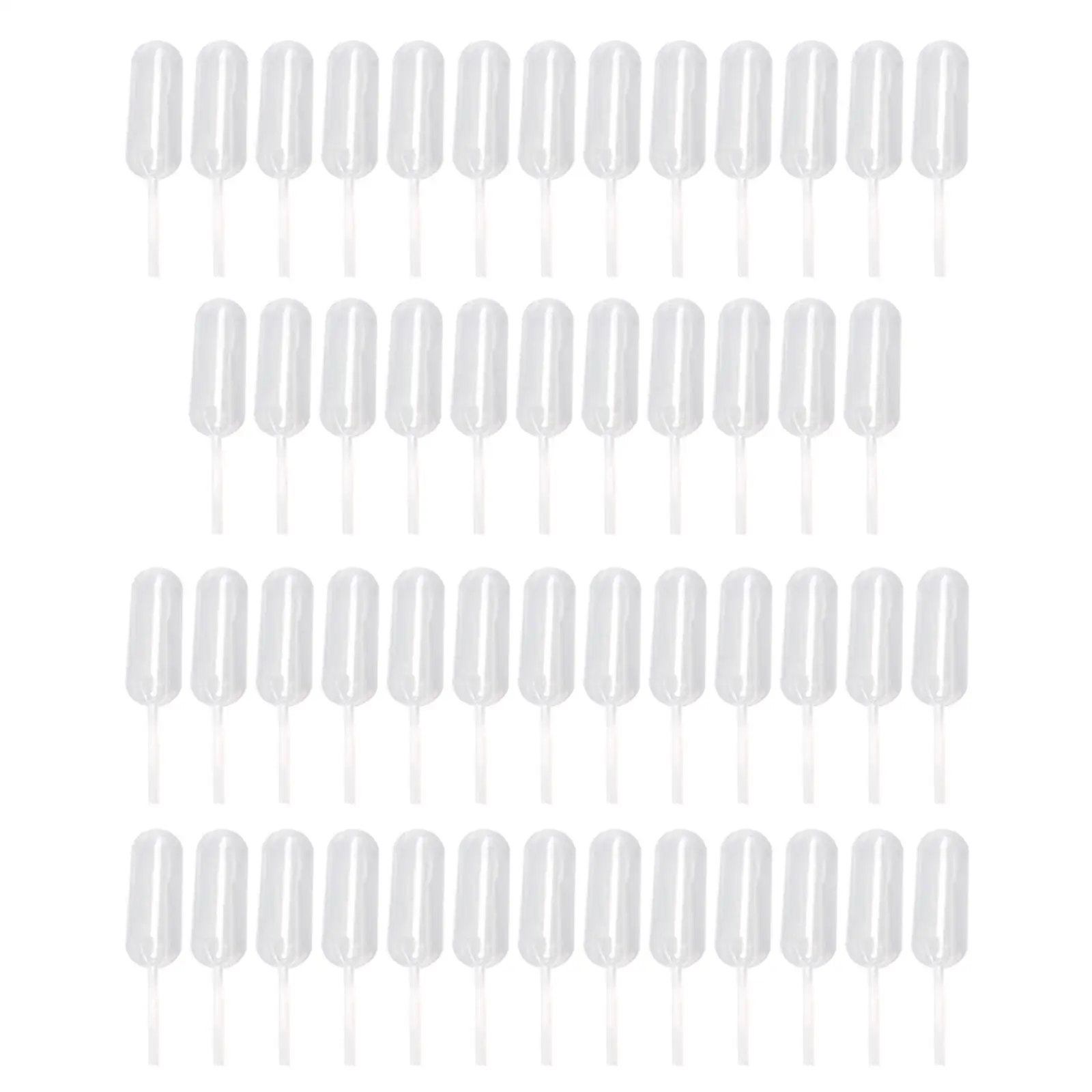 50Pcs Disposable Pipettes Clear Plastic Transfer Pipettes 4ml Mini Squeeze Dropper for Waffles Party Holiday Dessert Ice Cream