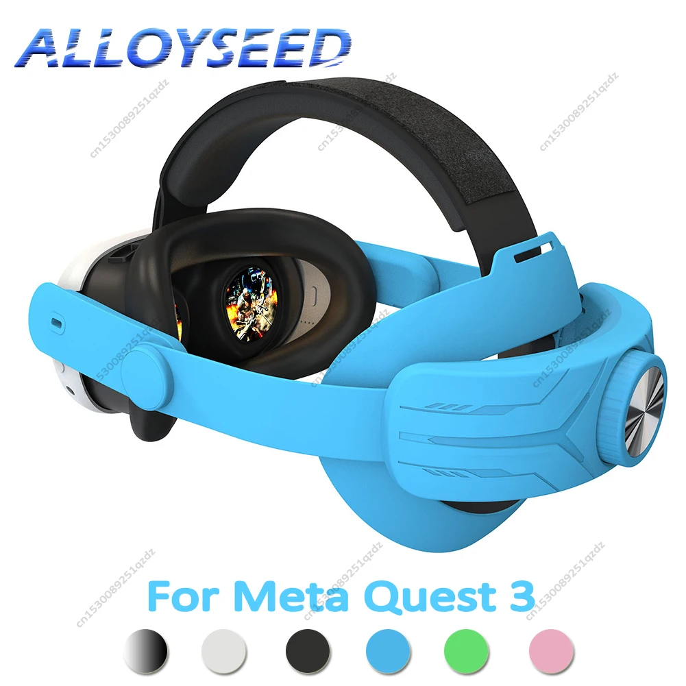 حزام رأس مخصص لسماعة الرأس ميتا كويست 3 VR ، غطاء قناع الوجه ، قابل للتعديل ، الأزرق ، الوردي سماعة الرأس ، VR ملحقات كيس حقيبة