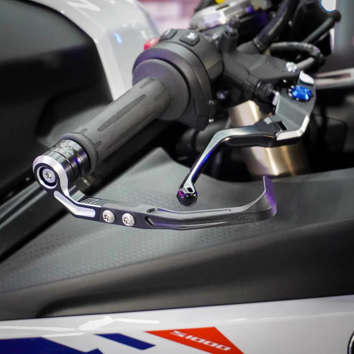 ل BMW S1000RR 2019 2020 2021 2022 2023 2024 2025 عتلات الحرس دواسة فرامل المقود حامي CNC دراجة نارية القوس الحرس #2